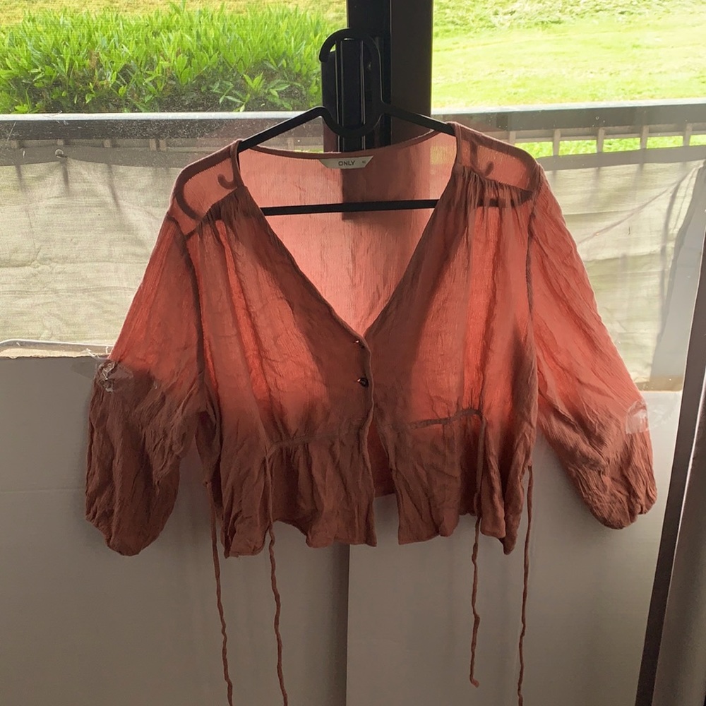 Peach Crop top from Only